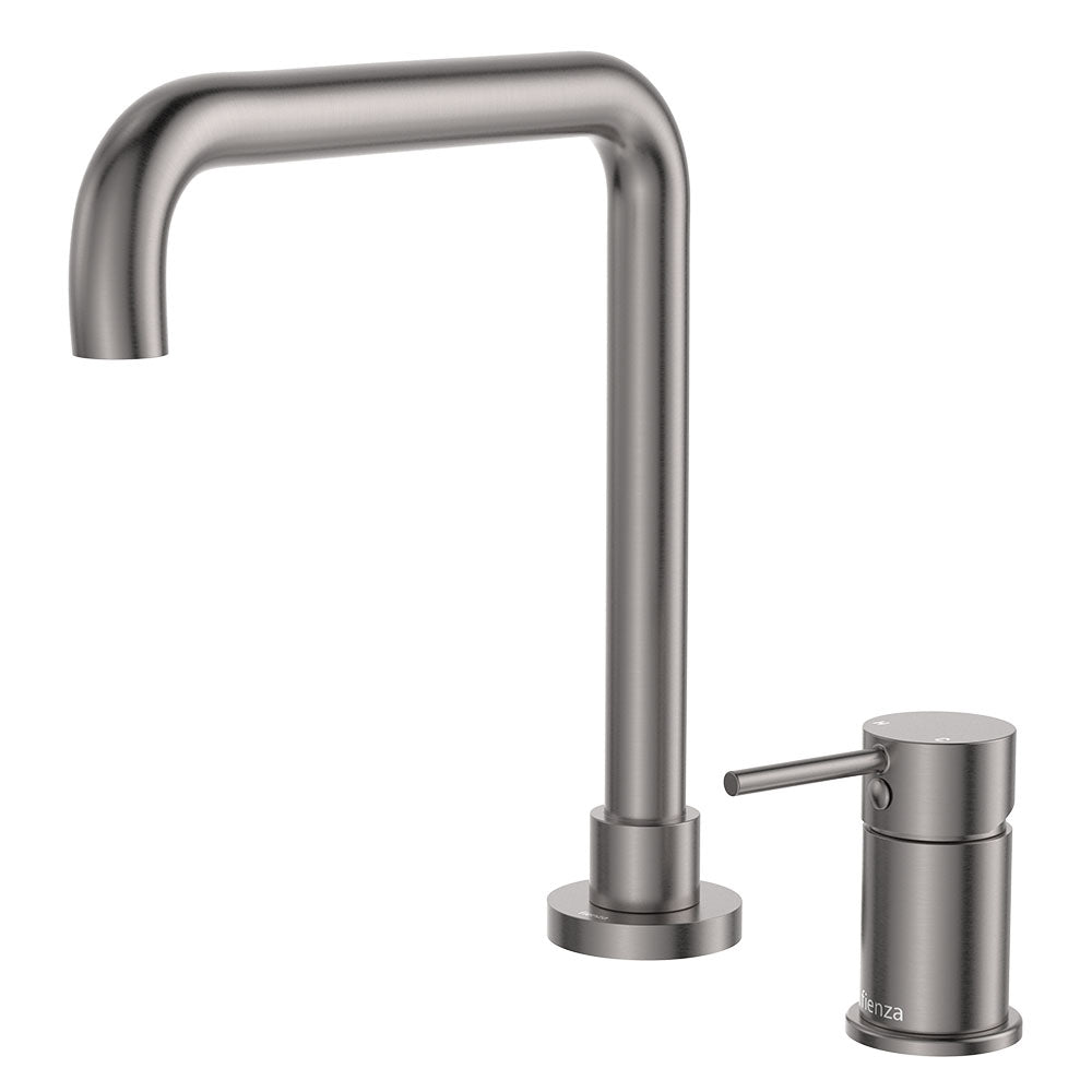 Kaya Squareline Hob Mixer Set, Gun Metal