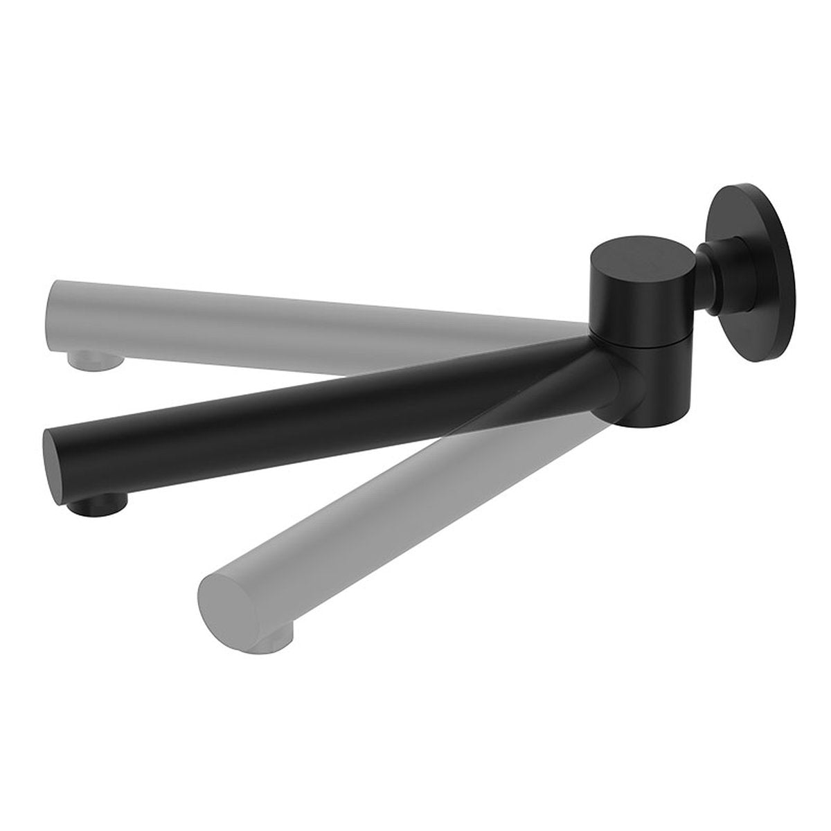 Fienza Kaya Swivel Basin/Bath Outlet, Matte Black