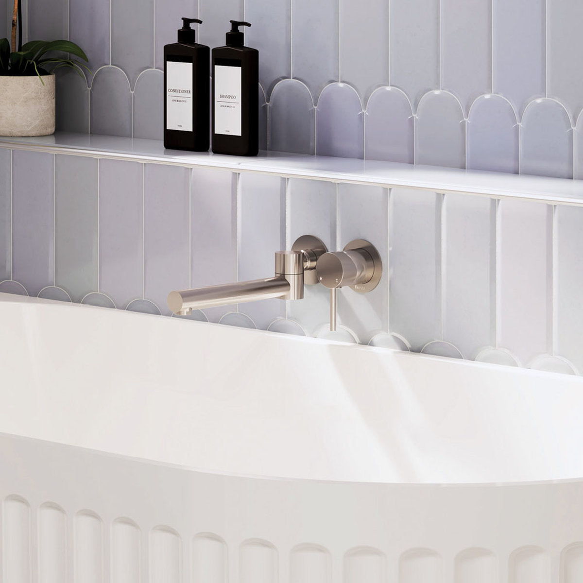 Fienza Kaya Swivel Basin/Bath Outlet, Brushed Nickel