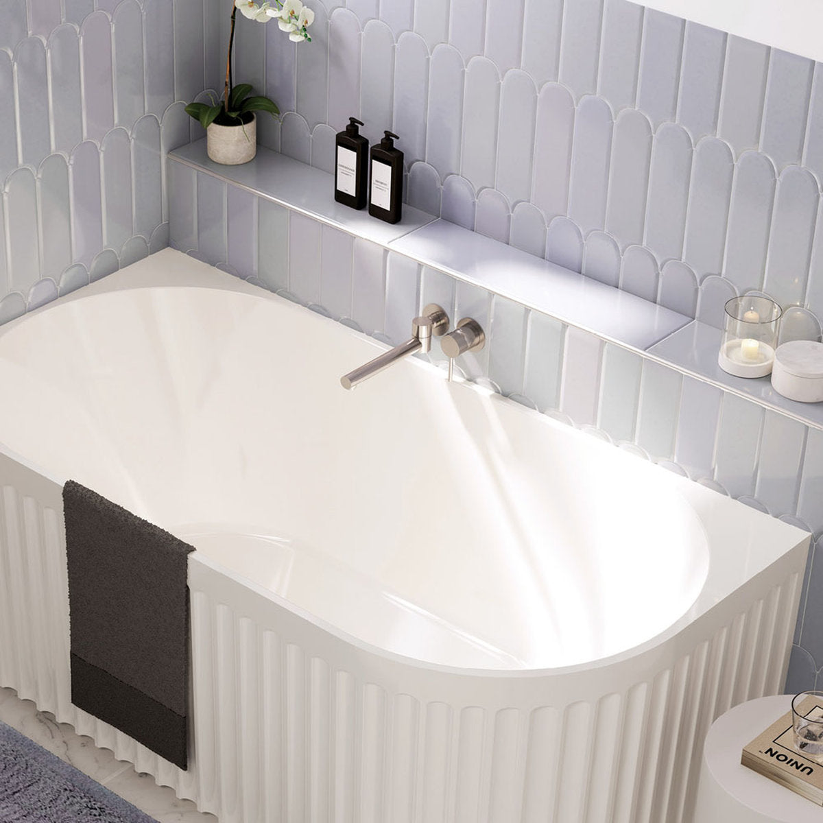 Fienza Kaya Swivel Basin/Bath Outlet, Brushed Nickel