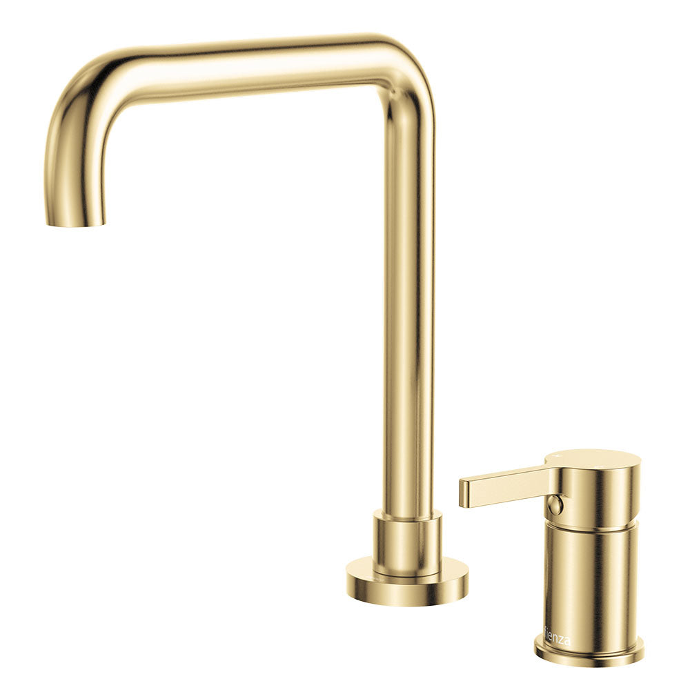 Sansa Squareline Hob Mixer Set, Urban Brass