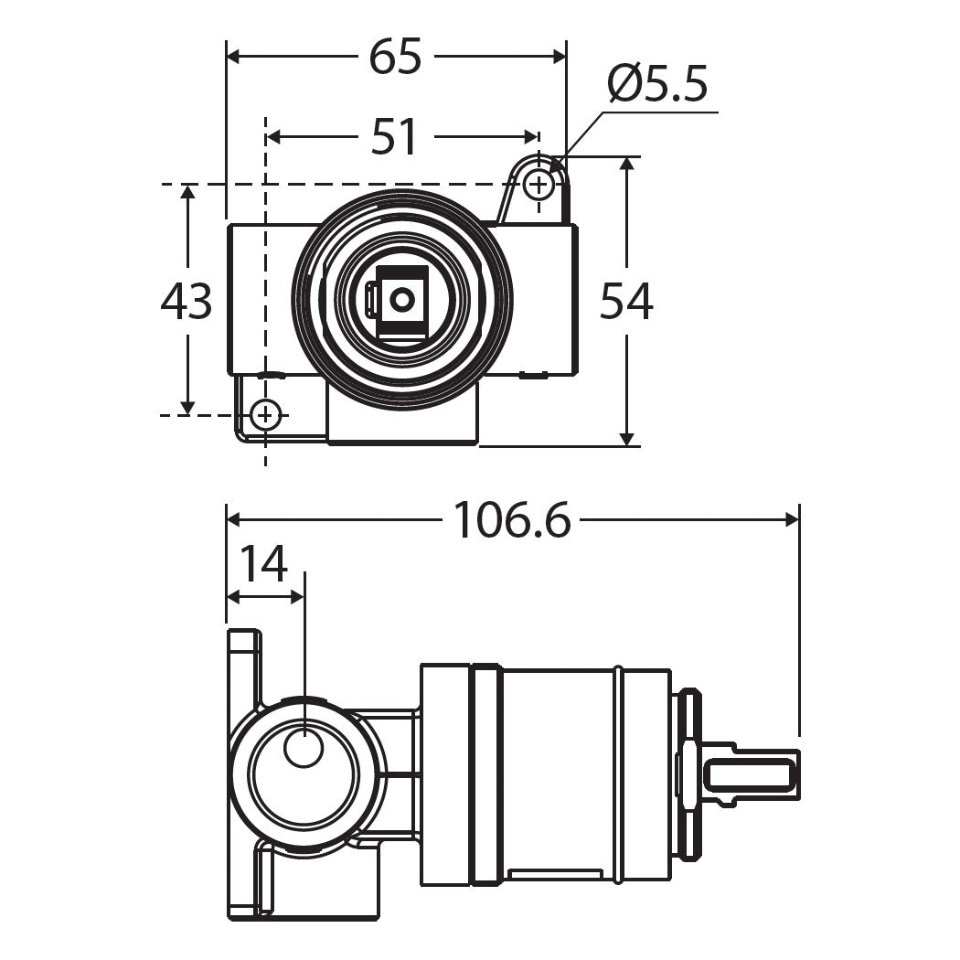 Quik-Switch Universal Wall Mixer Body