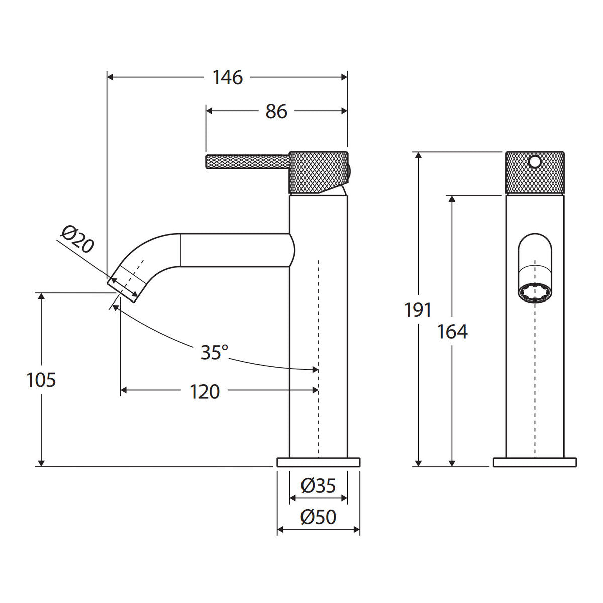 Fienza Axle Basin Mixer, Chrome