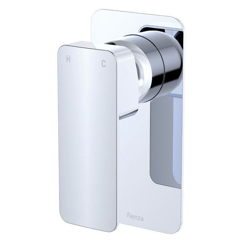 Fienza Tono Wall Mixer, Rectangular Plate, Chrome