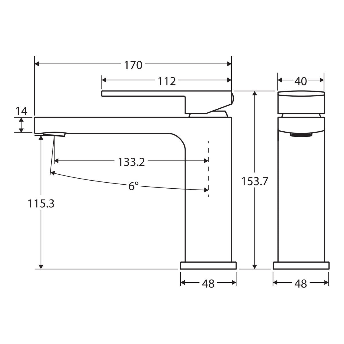 Fienza Tono Basin Mixer, Chrome - Lead Free