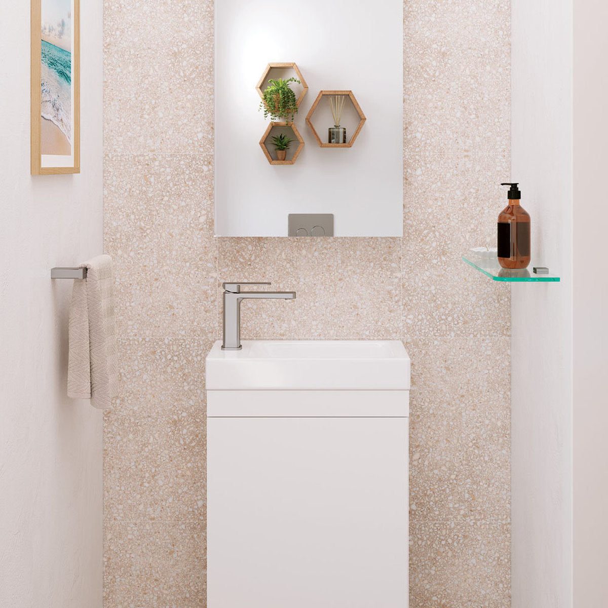 Fienza Tono Basin Mixer, Brushed Nickel - Lead Free