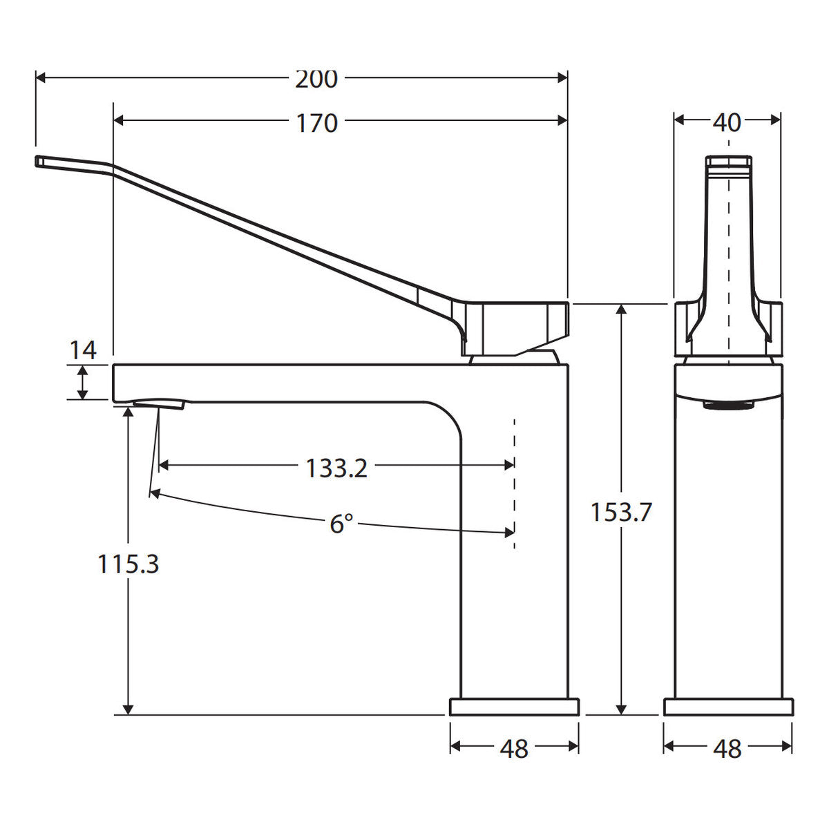 Fienza Tono Care Basin Mixer, Matte Black - Lead Free