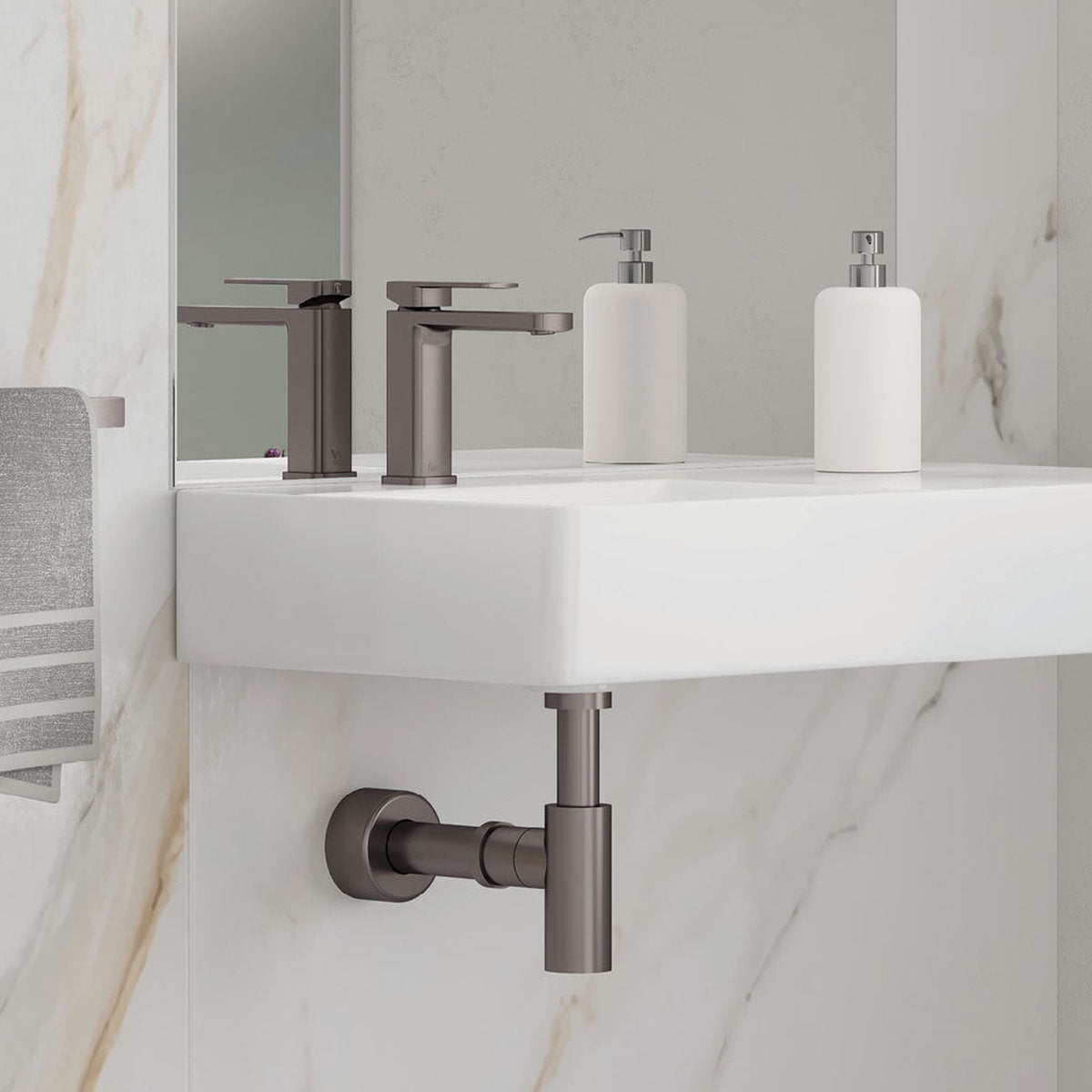 Fienza Tono Basin Mixer, Gun Metal - Lead Free