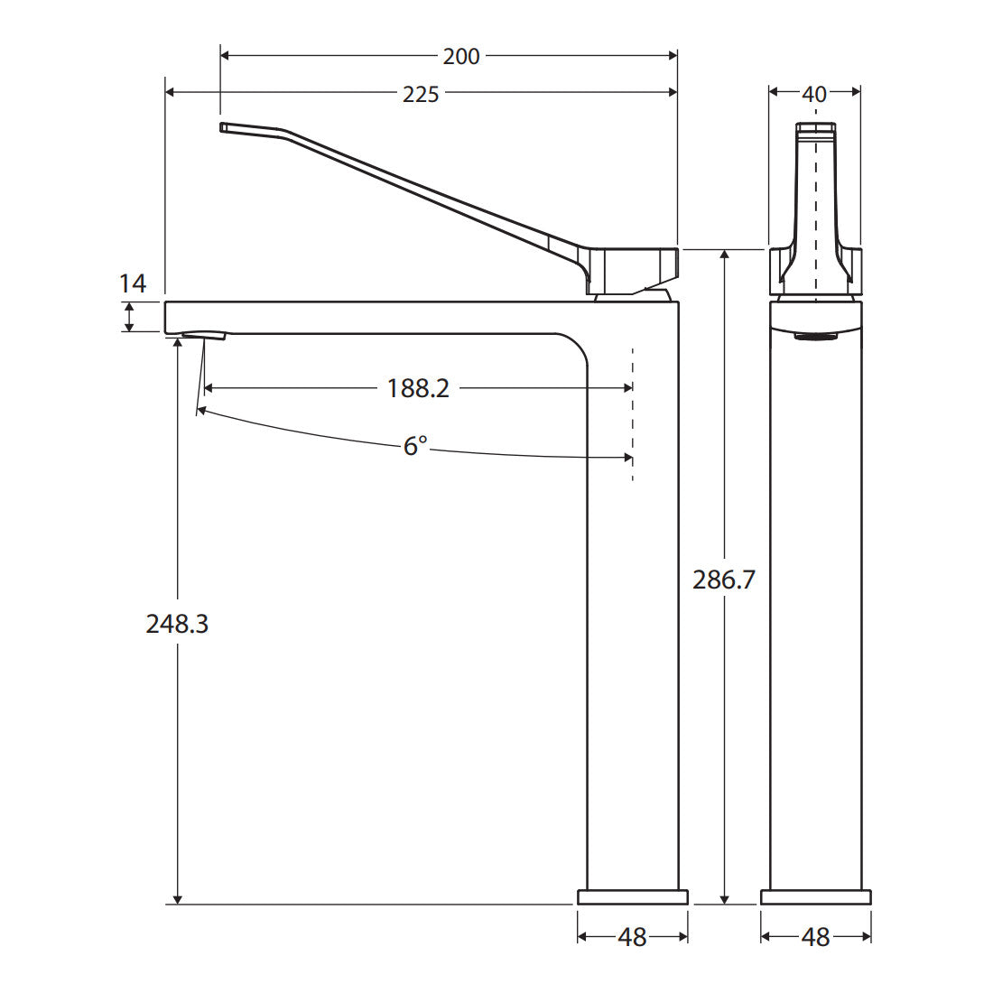 Fienza Tono Care Tall Basin Mixer, Gun Metal - Lead Free