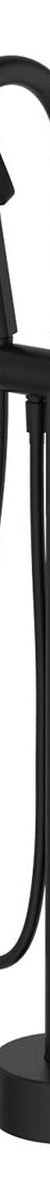 Tono Floor Mounted Bath Mixer With Hand Shower, Matte Black