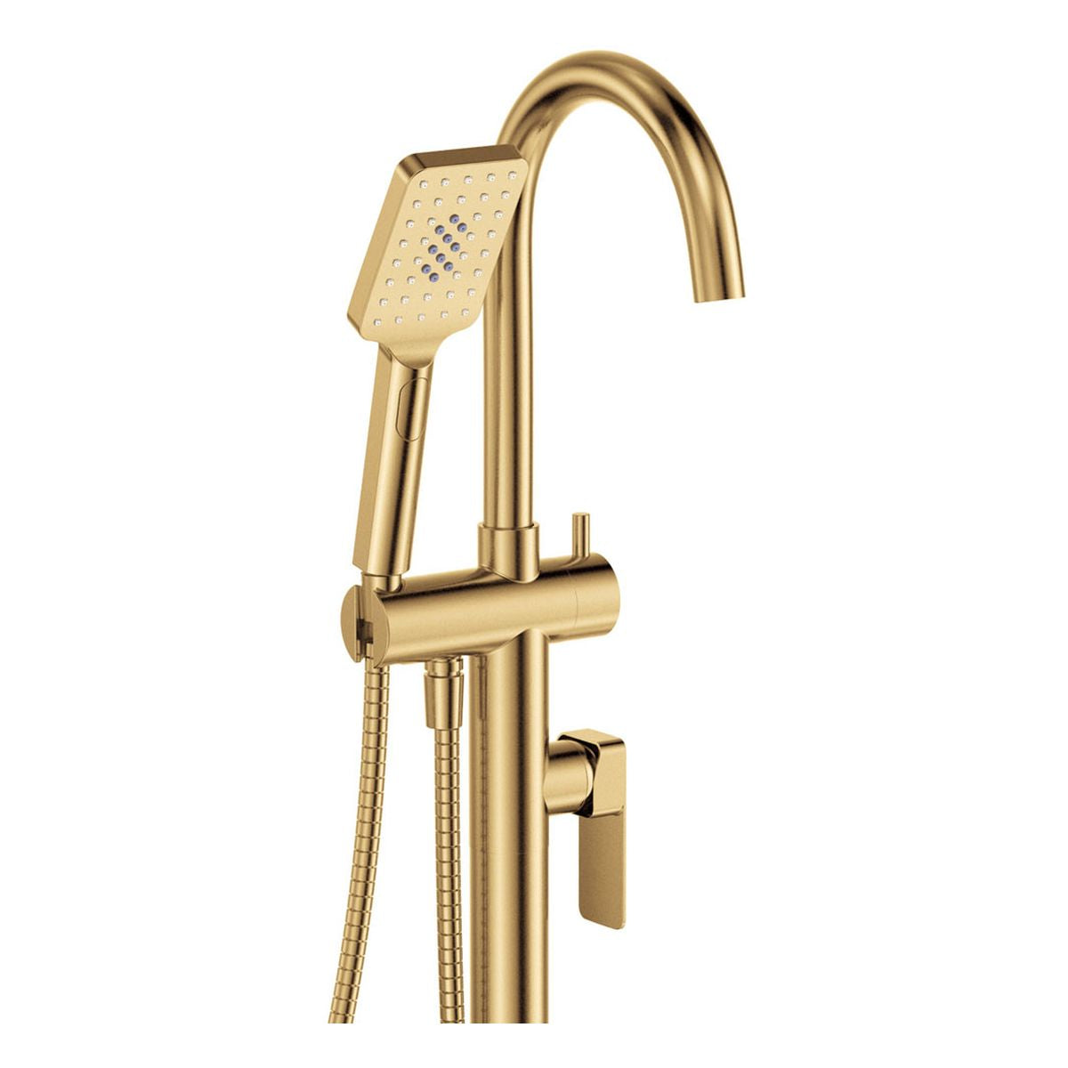 Tono Floor Mounted Bath Mixer With Hand Shower, Urban Brass