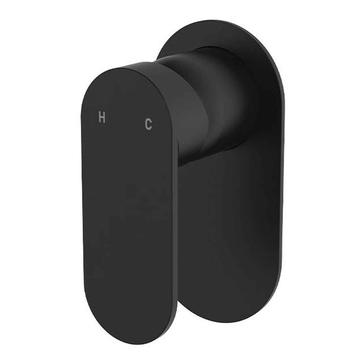 Empire Slim Wall Mixer, Oval Plate, Matte Black