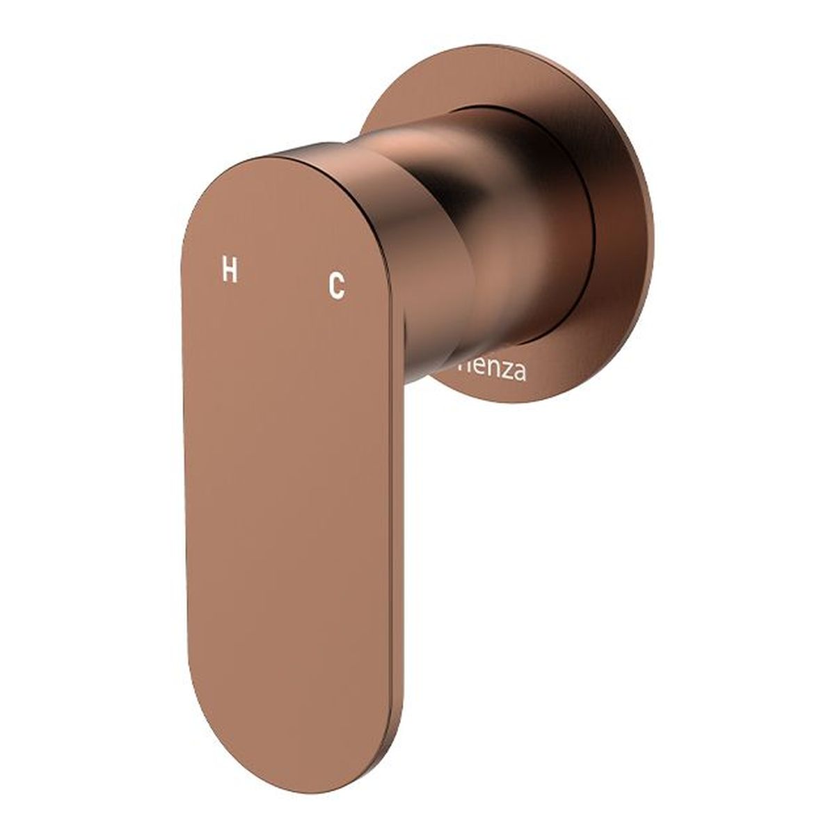 Empire Slim Wall Mixer, Round Plate, Brushed Copper