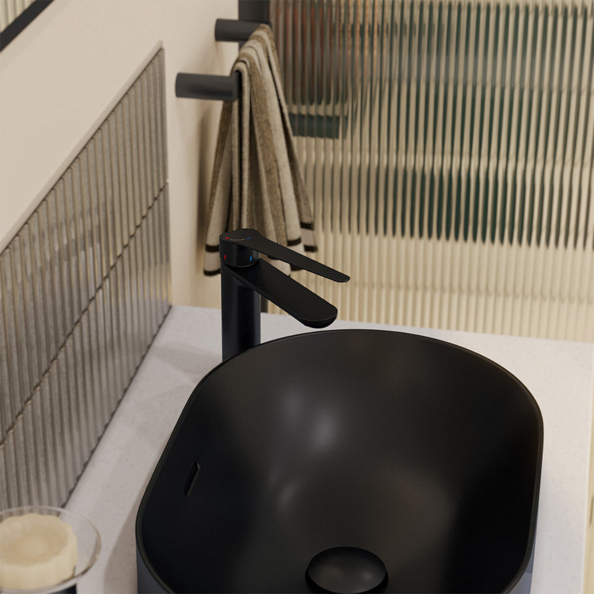 Fienza Empire Care Cold Start Basin Mixer, Matte Black