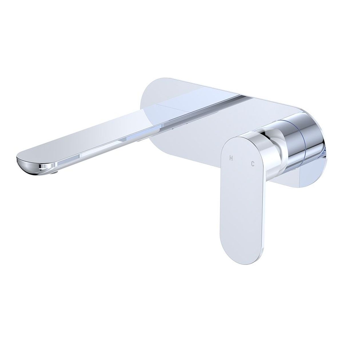Fienza Empire Slim Basin/Bath Wall Mixer Set Oval Plate 160mm Dress Kit, Chrome, Lead Free