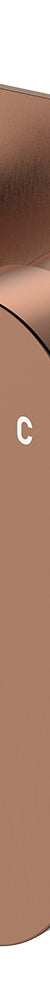 Fienza Empire Slim Wall Diverter Mixer Large Oval Plate Horizontal Dress Kit, Brushed Copper, Lead Free