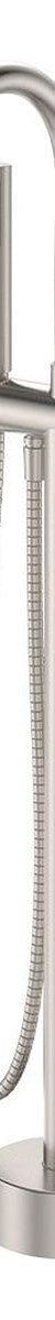 Empire Slim Floor Mounted Bath Mixer with Hand Shower, Brushed Nickel