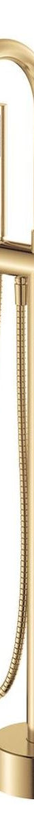 Empire Slim Floor Mounted Bath Mixer with Hand Shower, Urban Brass