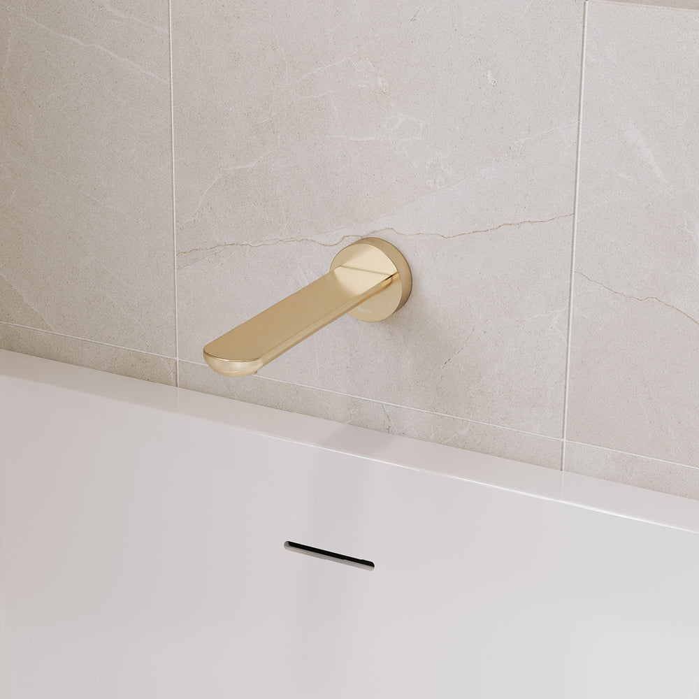Fienza Empire Slim Basin/Bath Outlet, Round Plate, 180mm, Urban Brass