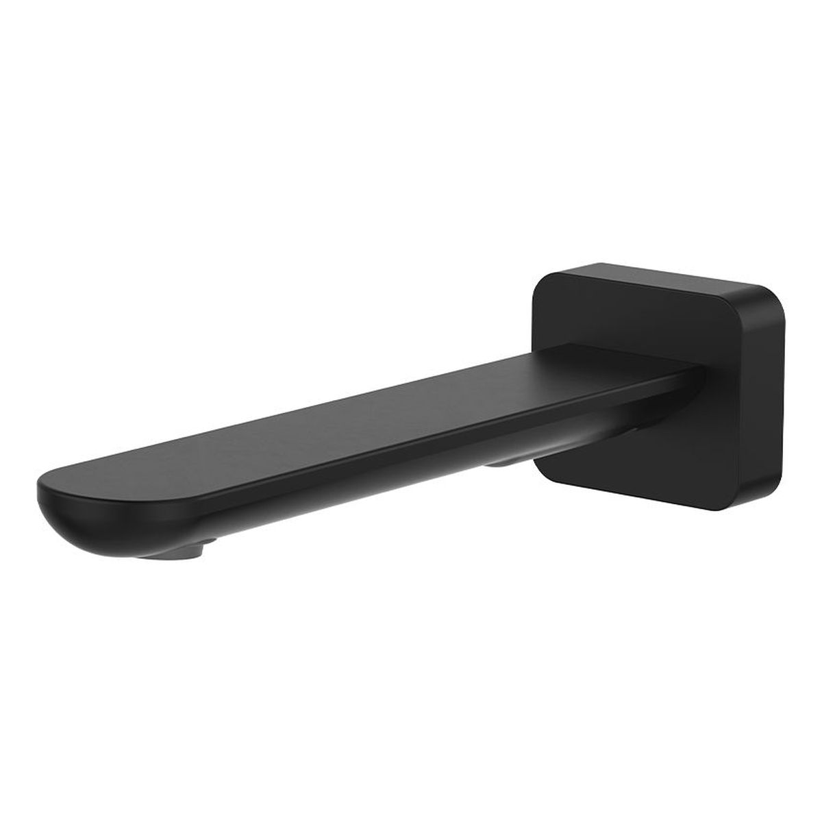 Empire Slim Basin/Bath Outlet, Square Plate, 180mm, Matte Black