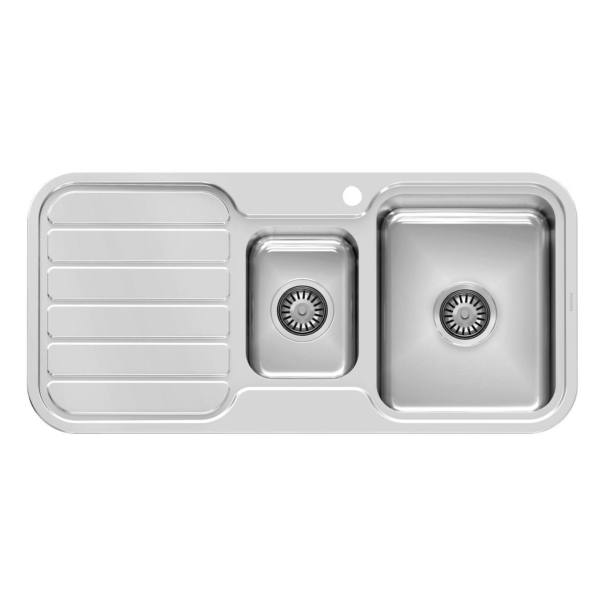 1000 Series 1 and 1/3 Right Hand Bowl Sink with Drainer and Taphole