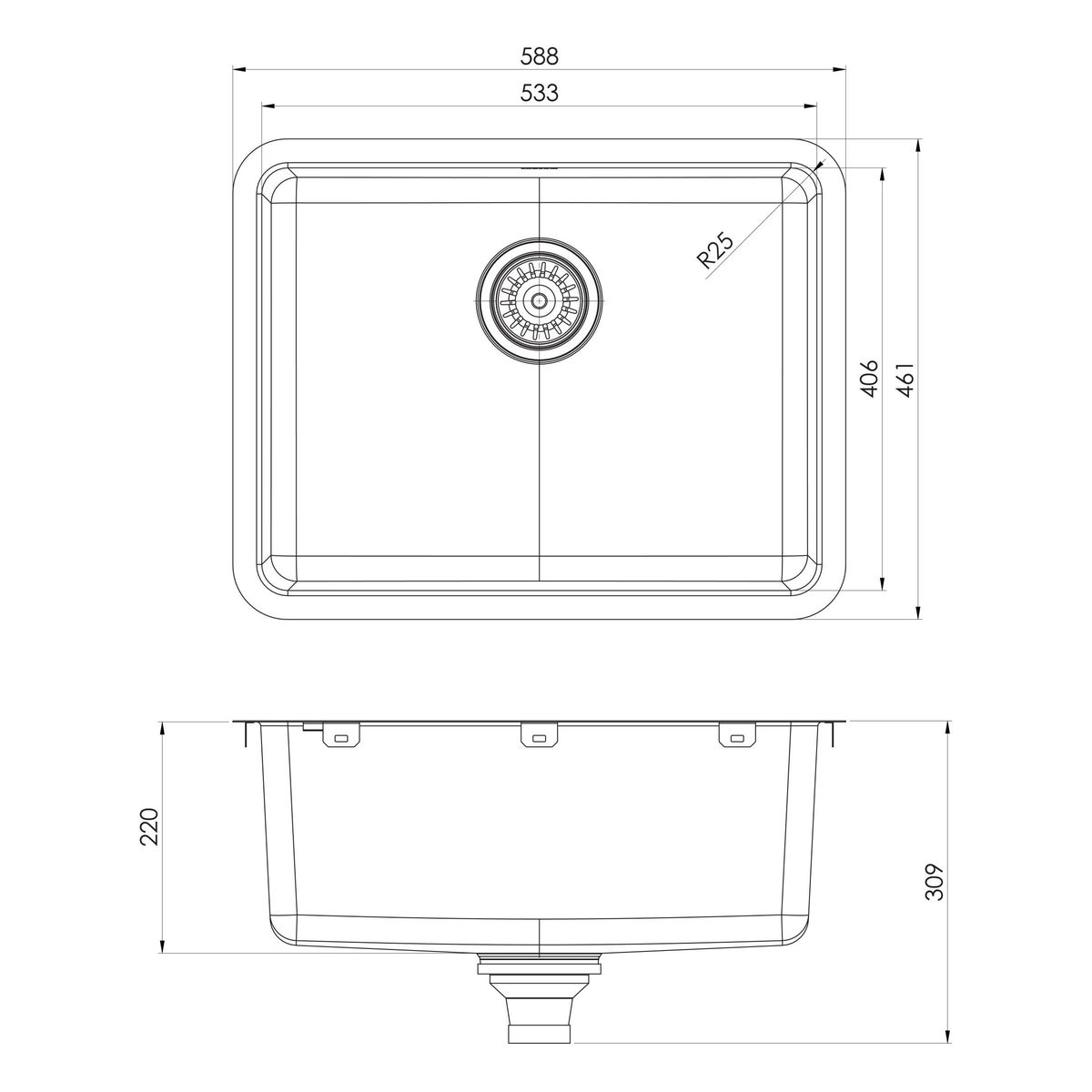 2000 Series Large Single Bowl Sink