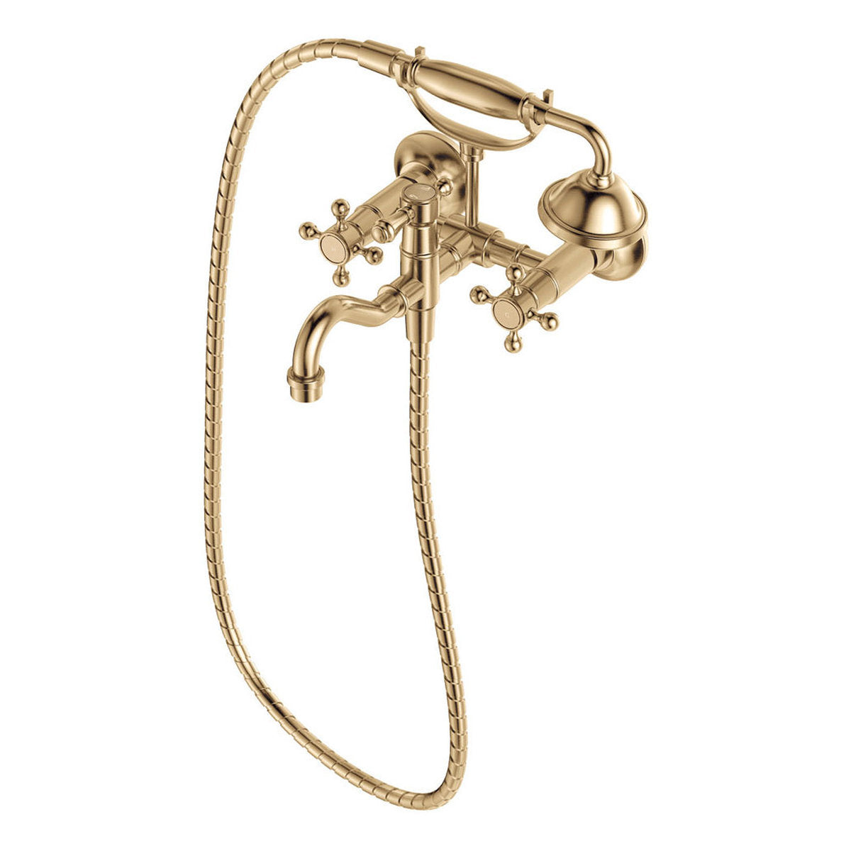 Fienza Lillian Exposed Bath Tap Set With Hand Shower, Urban Brass