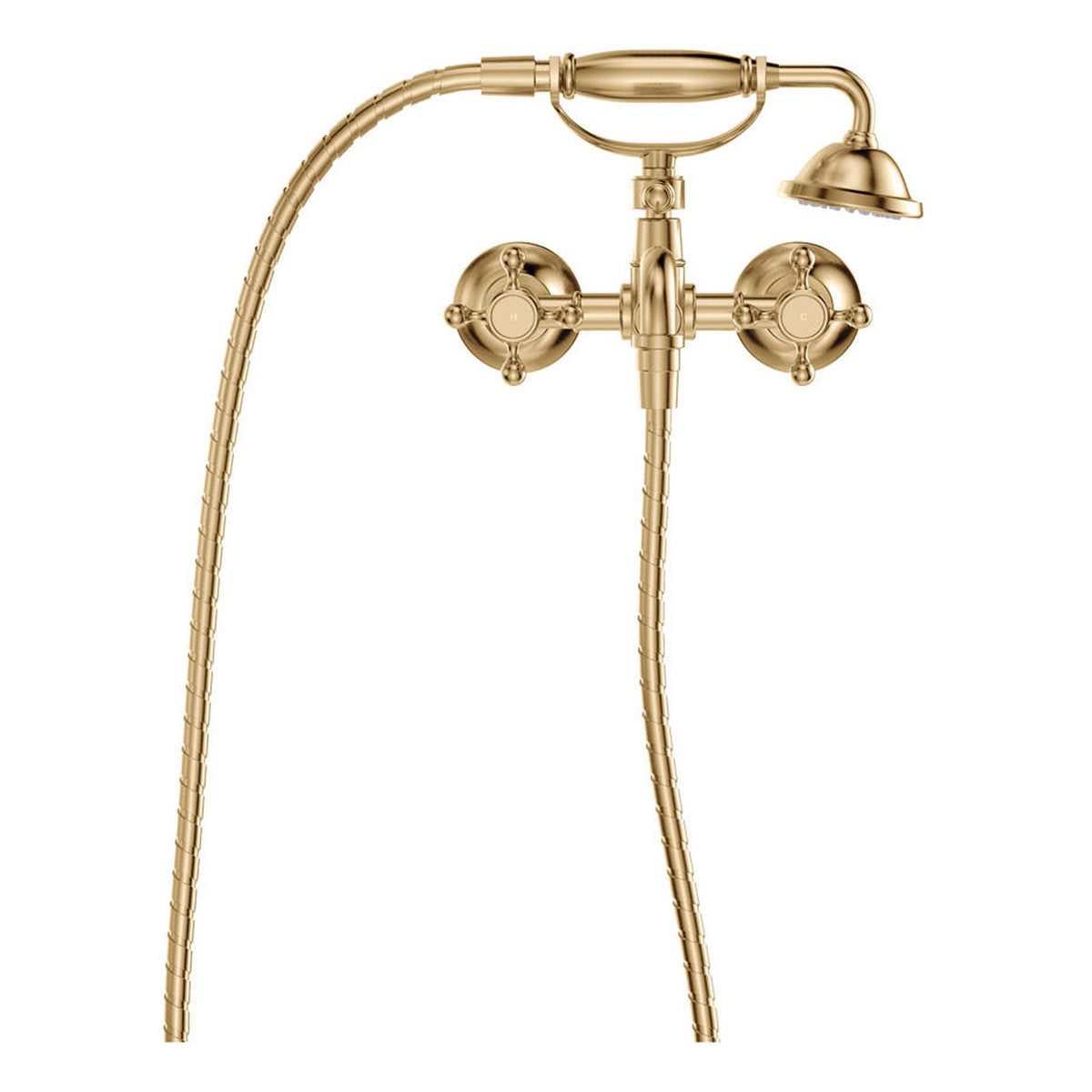 Fienza Lillian Exposed Bath Tap Set With Hand Shower, Urban Brass
