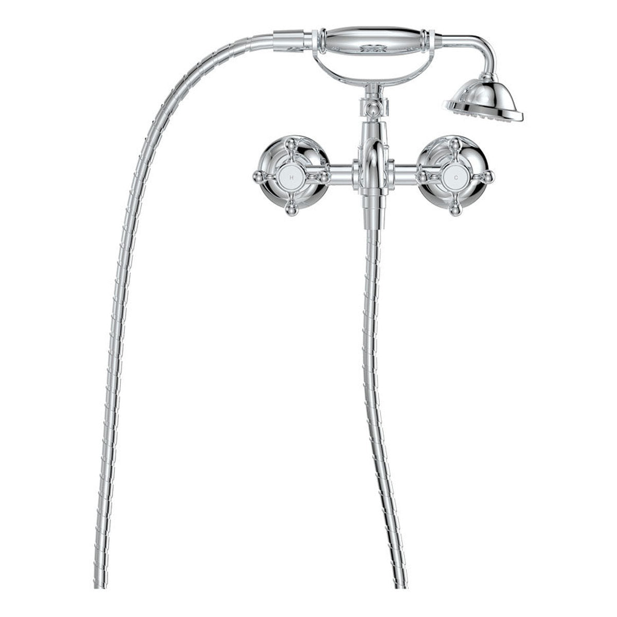 Fienza Lillian Exposed Bath Tap Set With Hand Shower, Chrome