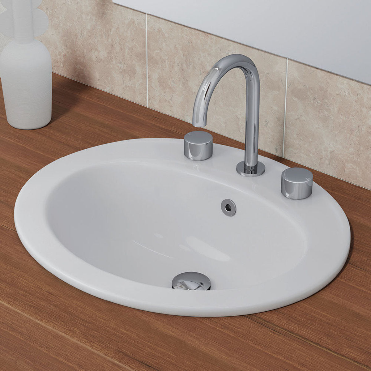Fienza Kaya Round Hob Set, Round Taps, Chrome - Lead Free