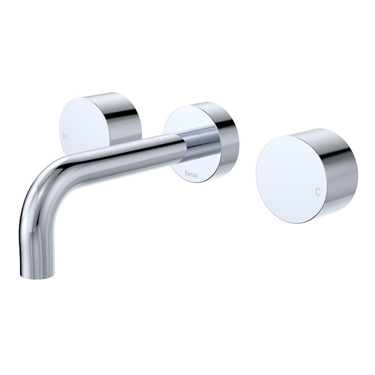 Kaya Wall Set, Round Taps, 130mm Outlet, Chrome