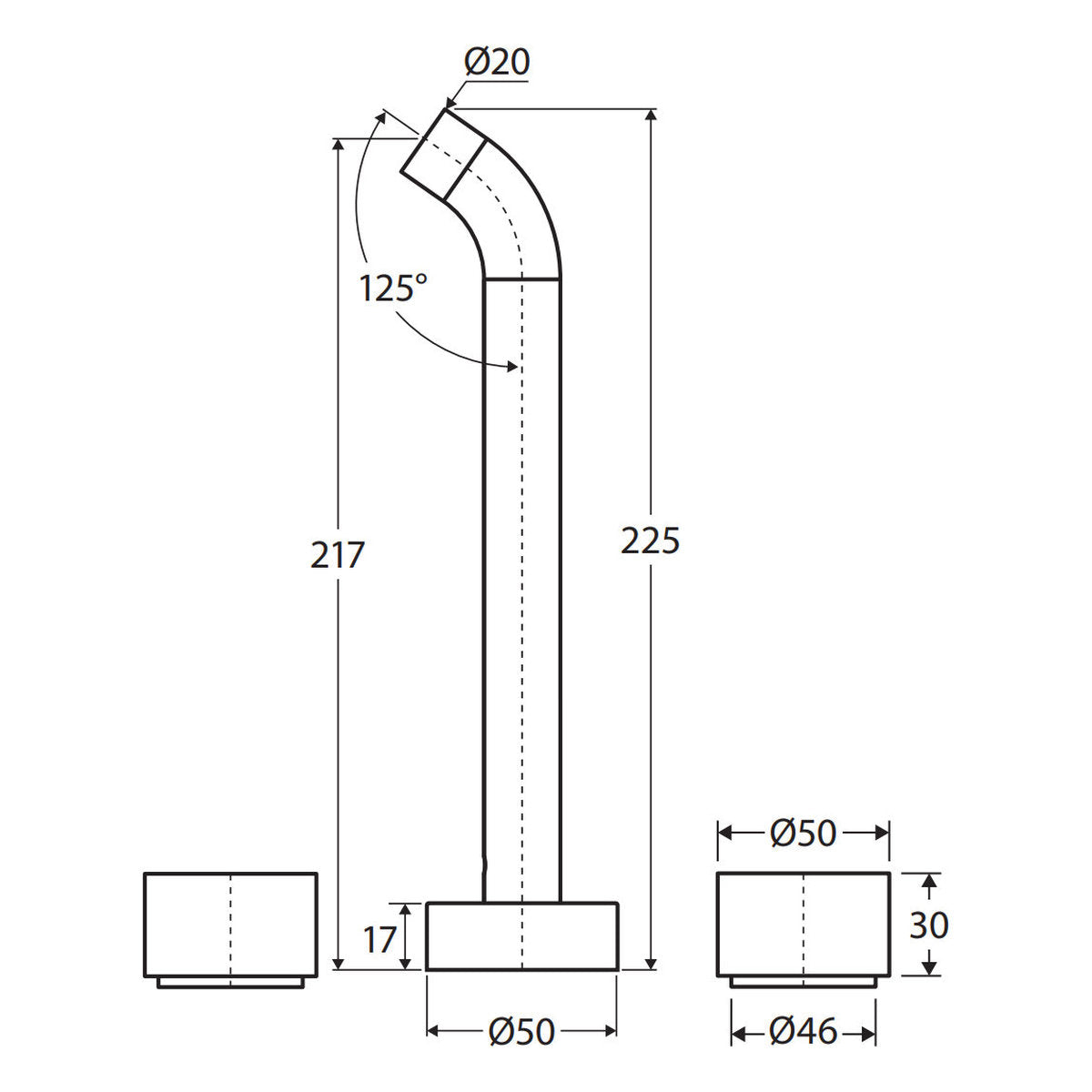 Fienza Kaya Wall Set, Round Taps, 220mm Outlet, Brushed Copper - Lead Free