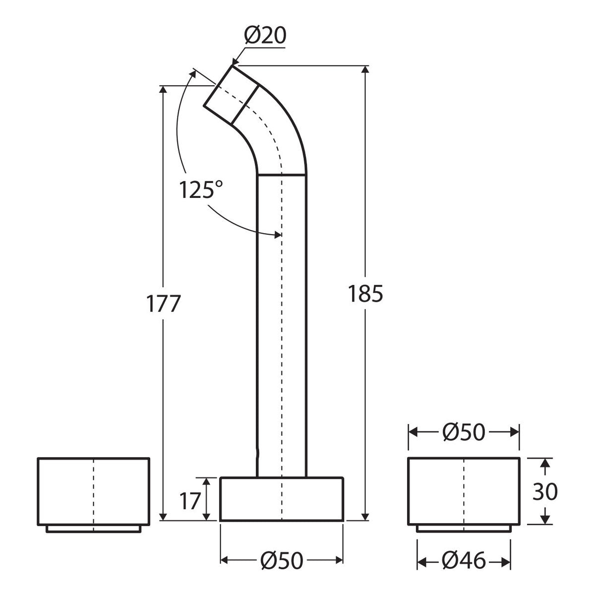 Fienza Kaya Wall Set, Round Taps, 180mm Outlet, Brushed Copper - Lead Free
