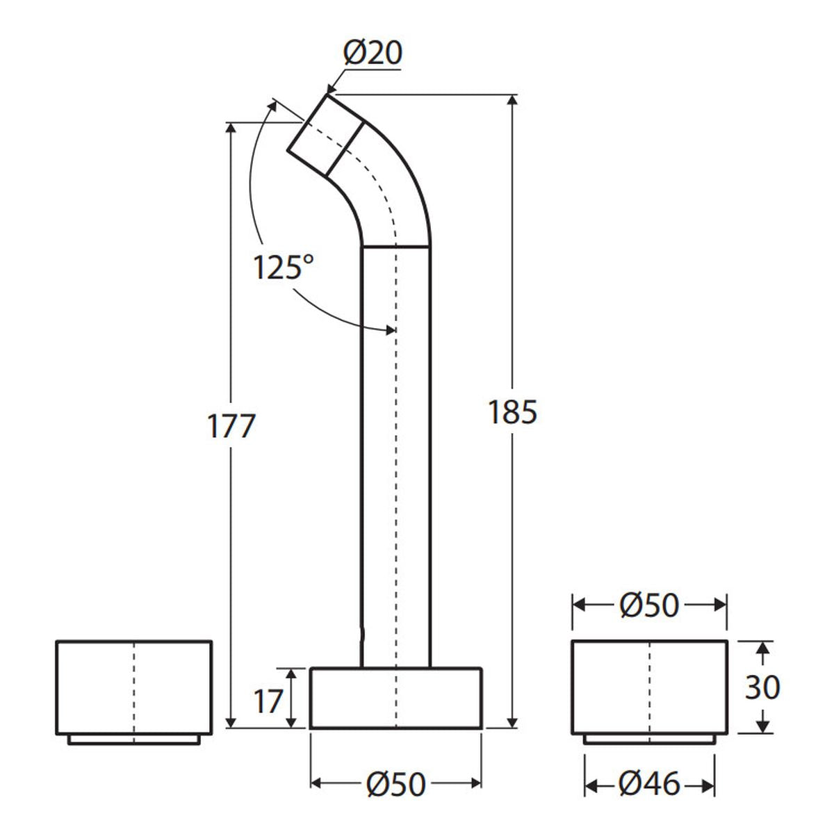 Kaya Wall Set, Round Taps, 180mm Outlet, Matte White