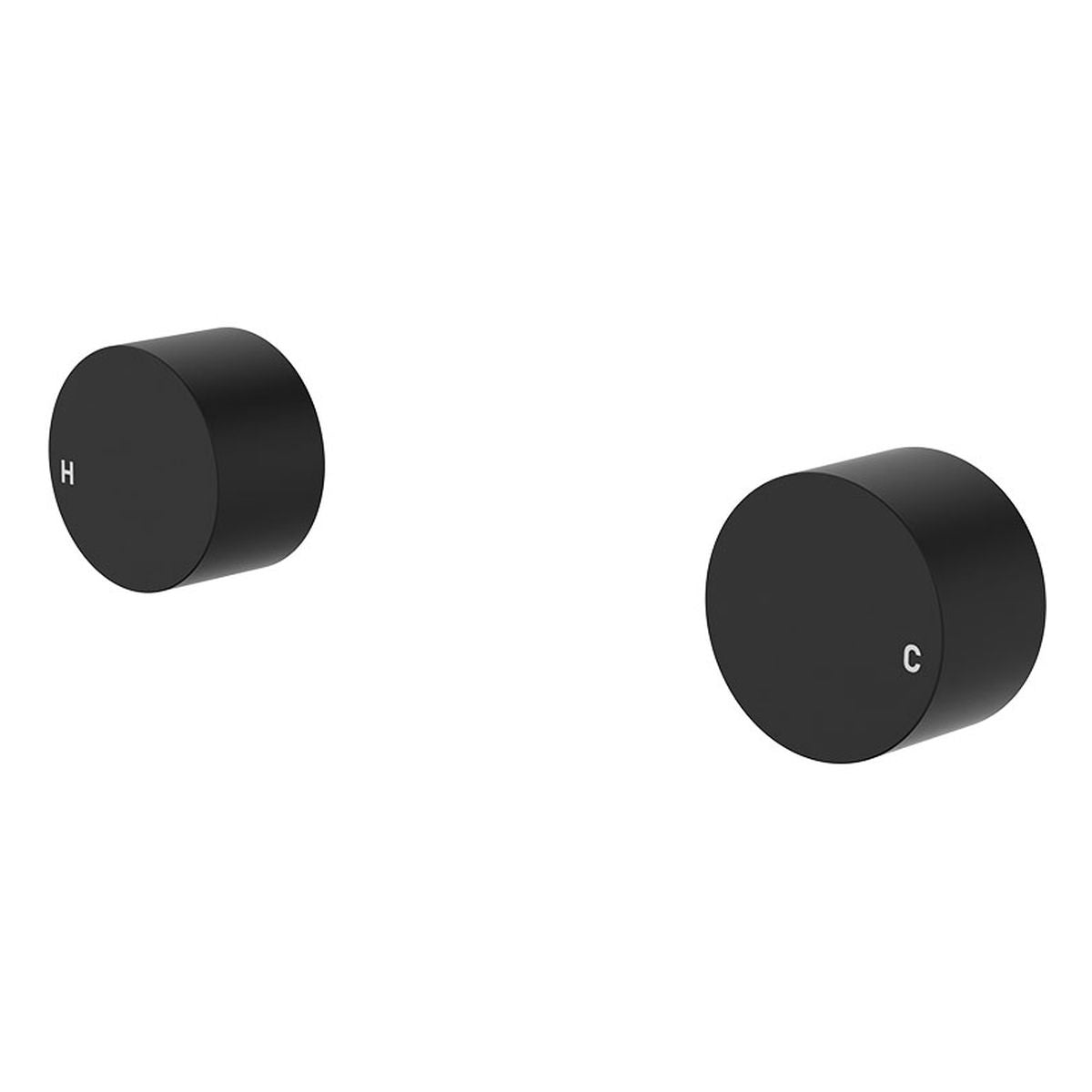 Kaya Round Wall Taps, Matte Black