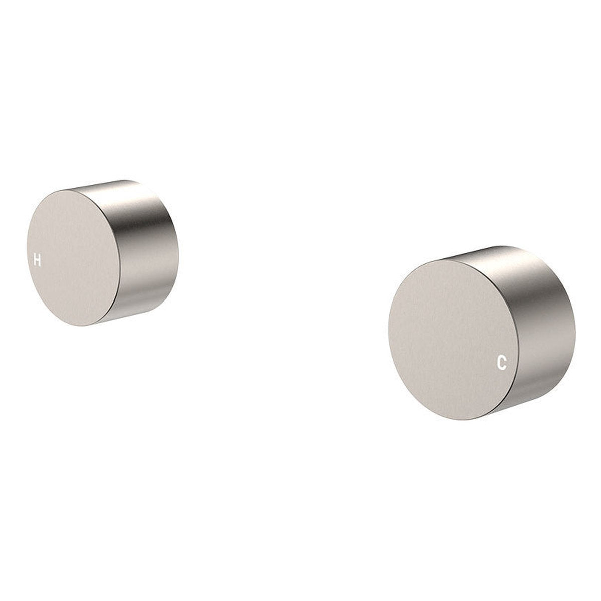 Fienza Kaya Round Wall Taps, Brushed Nickel - Lead Free