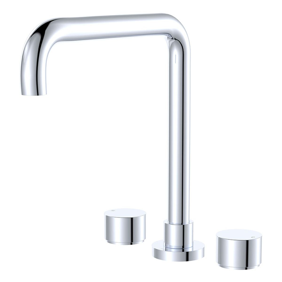 Kaya Squareline Hob Set, Round Taps, Chrome