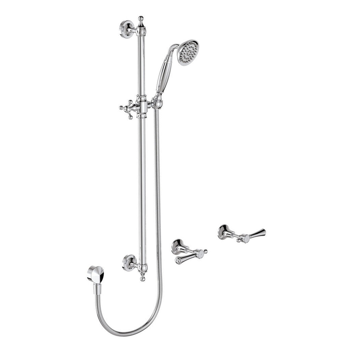 Fienza Lillian Lever Rail Shower Set, Chrome