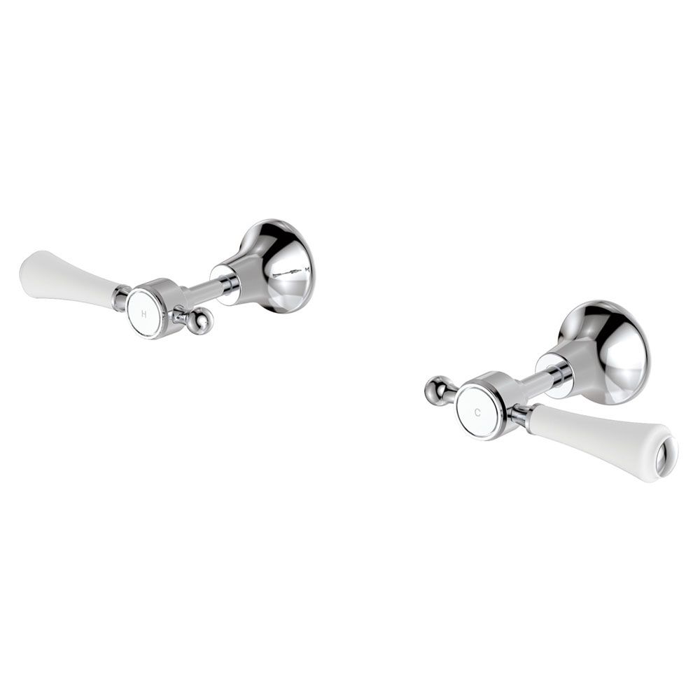Chrome with Ceramic White Handle