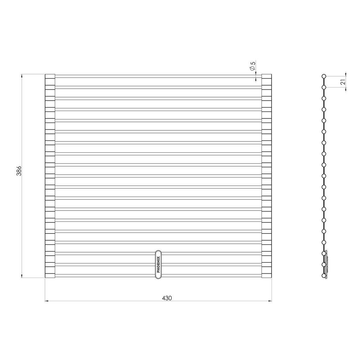 Roller Mat - Brushed Black