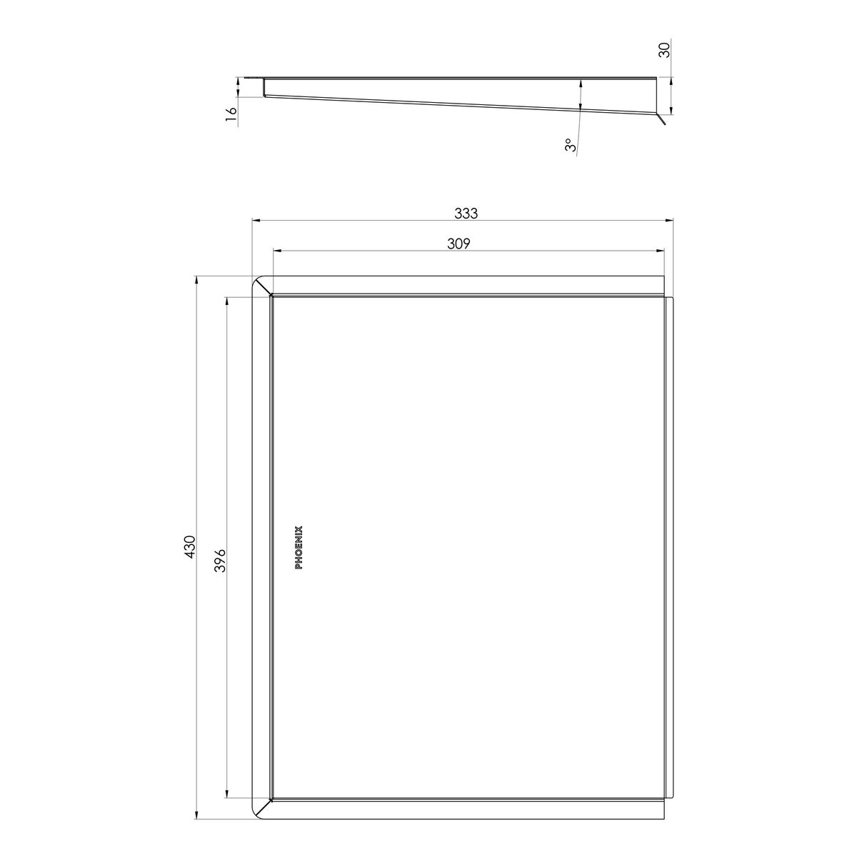 Benchtop Drainer Tray - Brushed Black