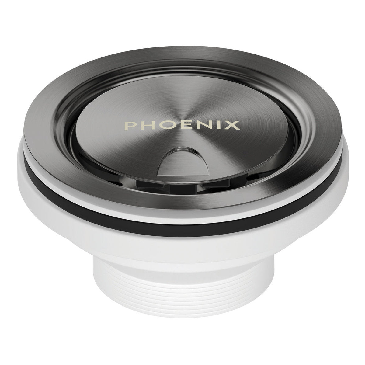 Phoenix 50mm Covered Sink Basket Waste, Brushed Carbon