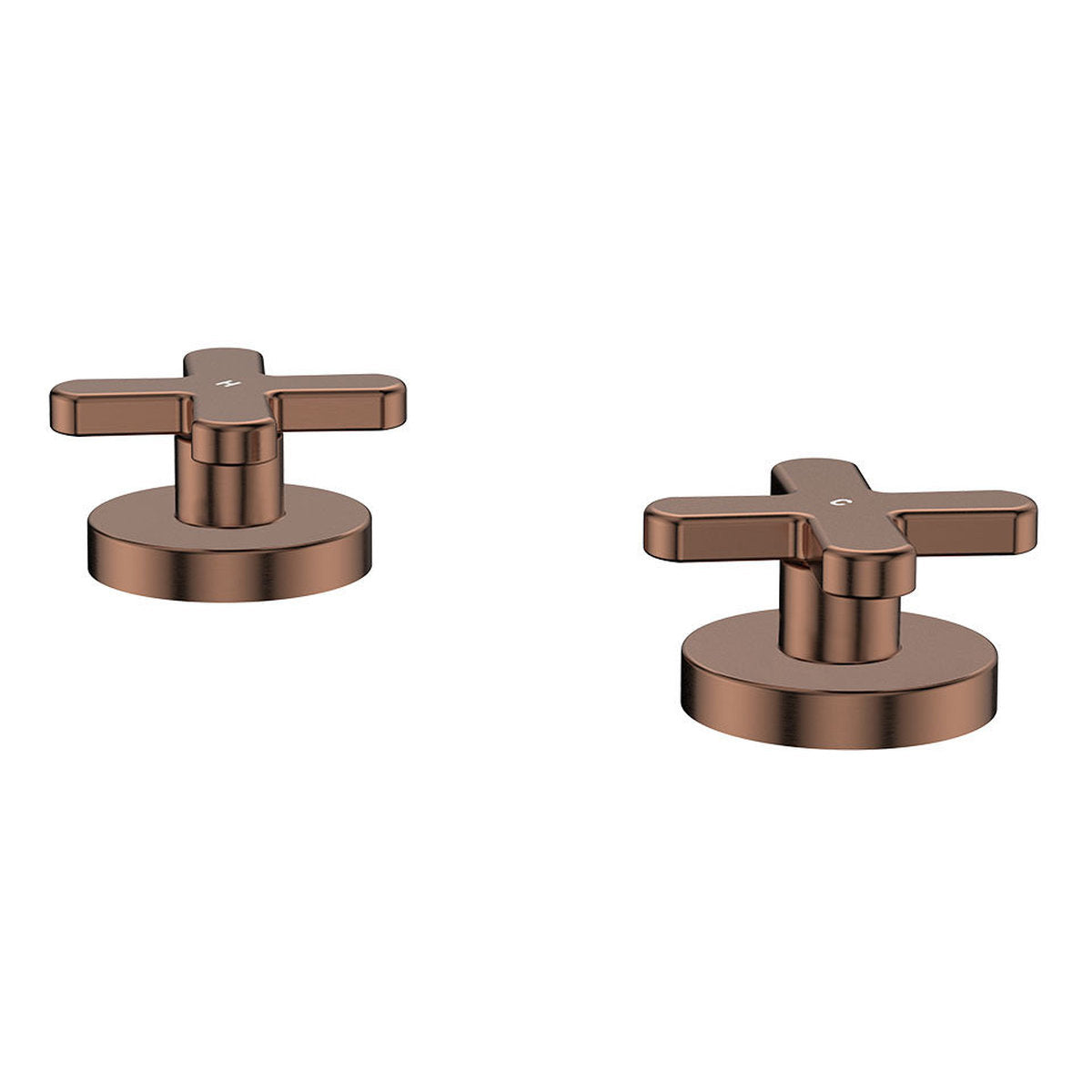 Fienza Kaya Hob Set Dress Kit, Cross Taps, Brushed Copper