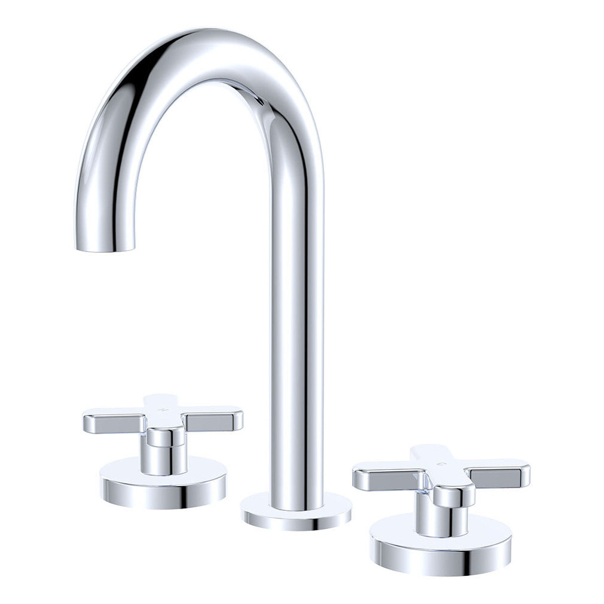 Fienza Kaya Round Hob Set, Cross Taps, Chrome