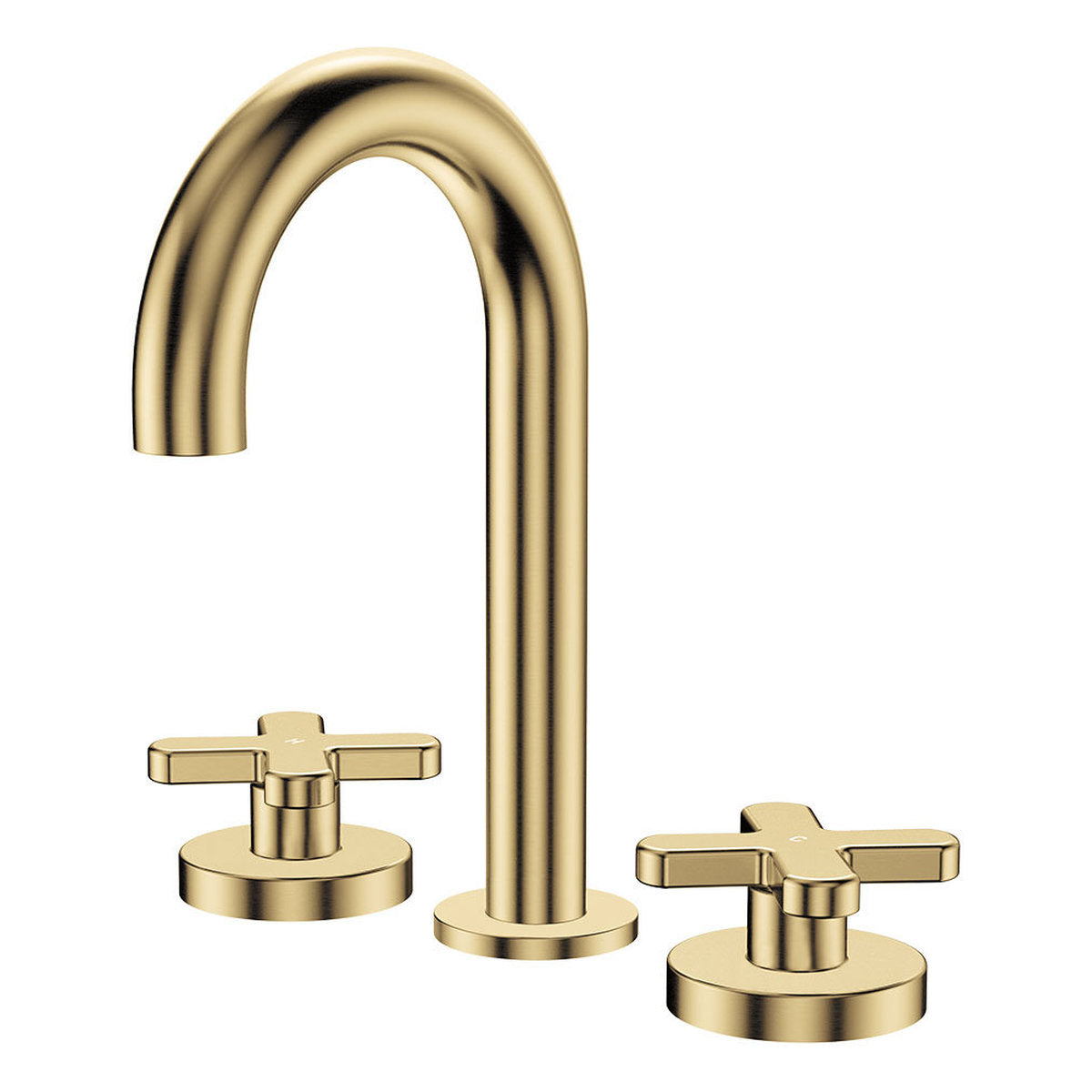 Fienza Kaya Round Hob Set, Cross Taps, Urban Brass