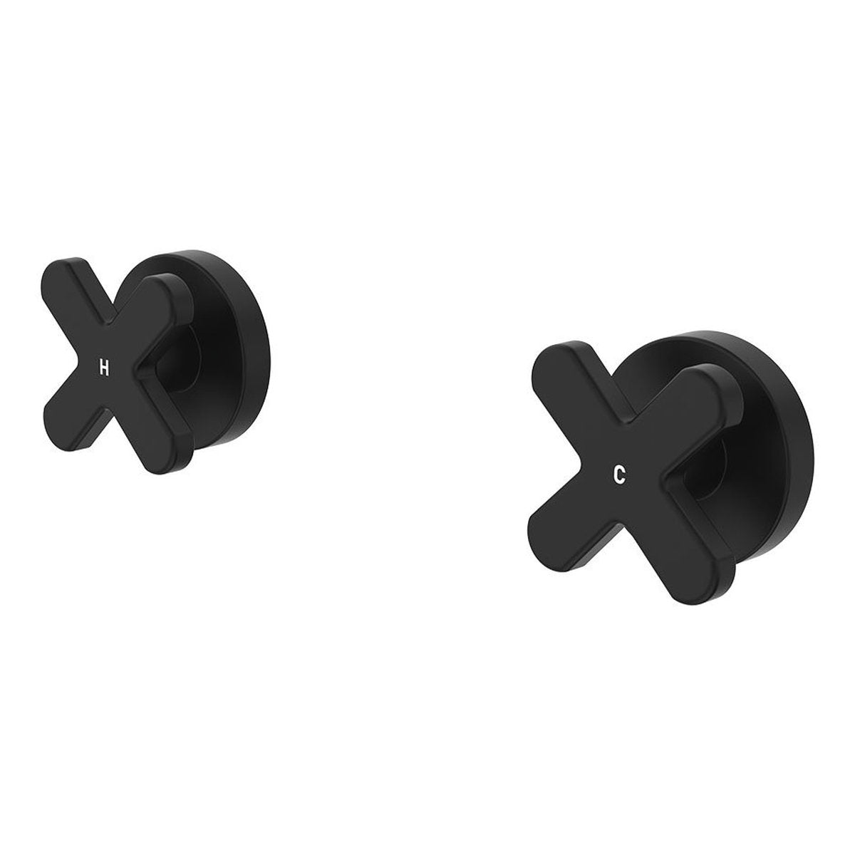 Fienza Kaya Cross Wall Taps, Matte Black