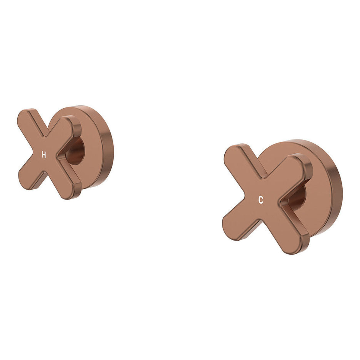 Fienza Kaya Cross Wall Taps, Brushed Copper