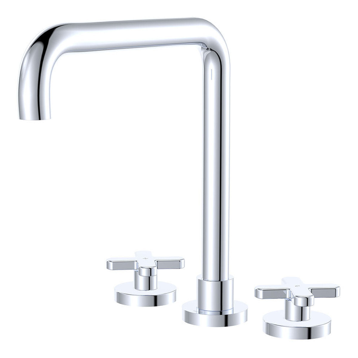 Fienza Kaya Squareline Hob Set, Cross Taps, Chrome