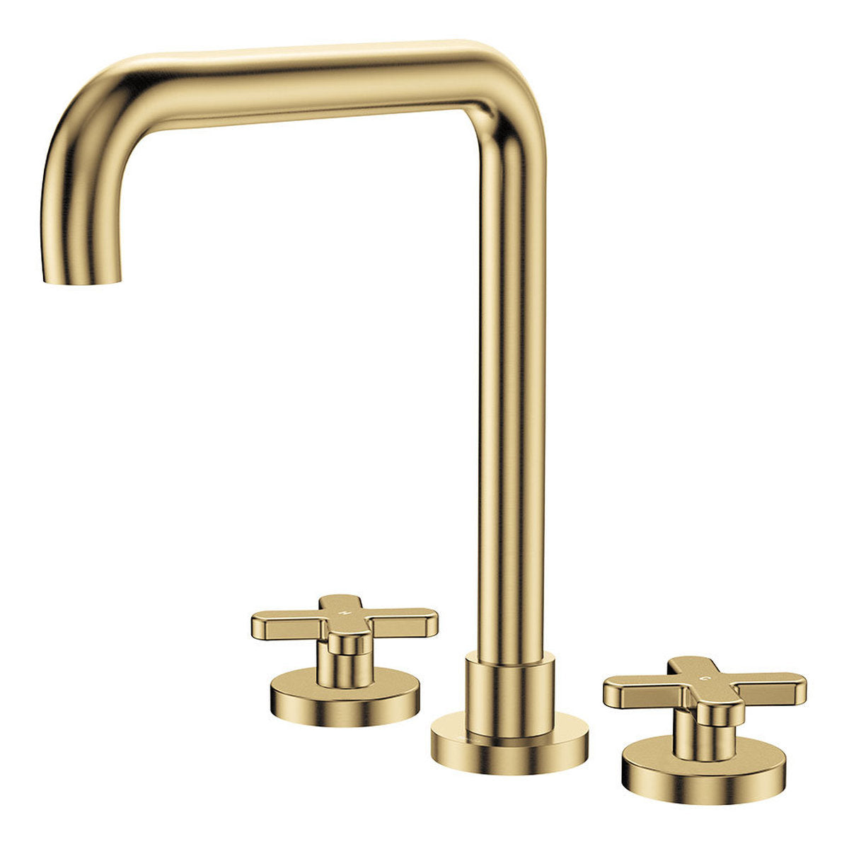 Fienza Kaya Squareline Hob Set, Cross Taps, Urban Brass