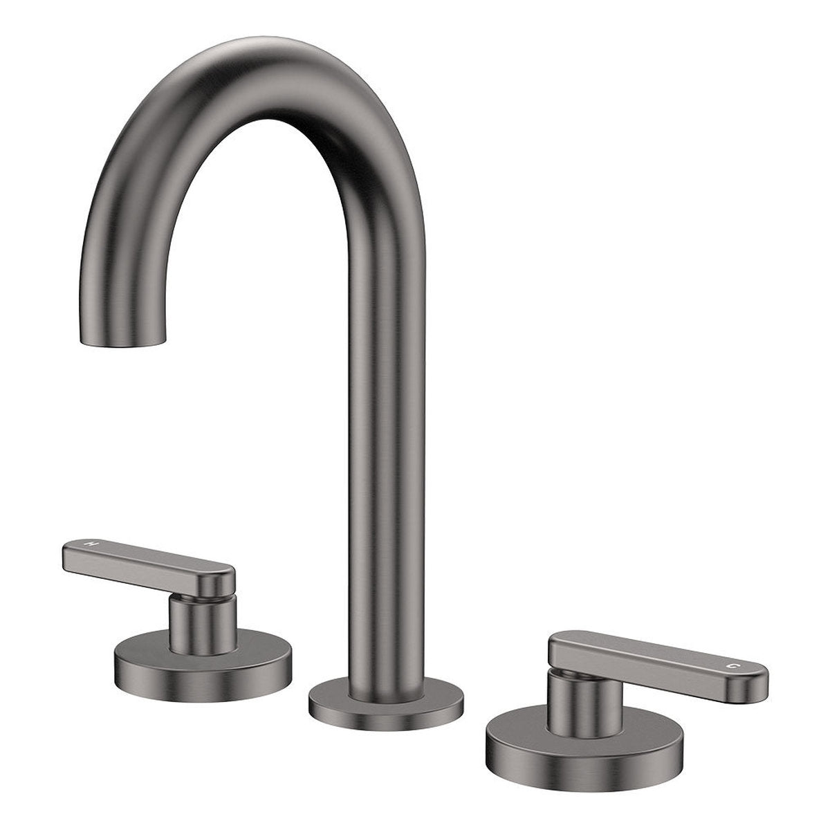 Fienza Kaya Round Hob Set, Lever Taps, Gun Metal